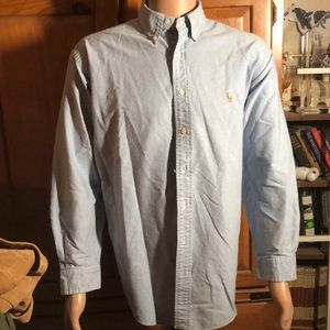 EUC RALPH LAUREN LS LGT BLUE SHIRT 16 1/2 - 33